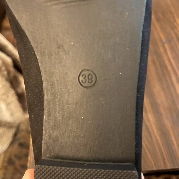 Black Suede Loafers with Gold Trim –US 8.5 - Picture 4 of 7